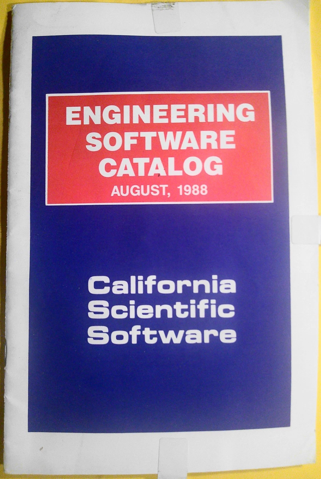 Engineering Software Catalogue – August 1988